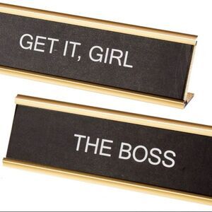 NAME PLAQUE FOR DESK,  Double Sided desk name plaque